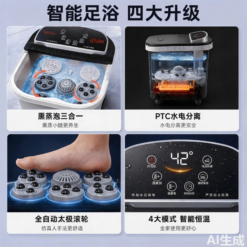 電気フットバスバケツ、恒温加熱マッサージスパ浴槽、家庭用イン - Spa & Wellness Hotel Diamond Ustroń のレビューと価格